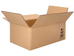 Caisse americaine q-connect ultra-resistante carton recycle double cannelure 7mm 500x340x310mm coloris kraft