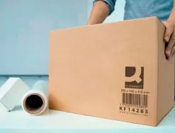 Caisse americaine q-connect ultra-resistante carton recycle double cannelure 7mm 500x340x310mm coloris kraft
