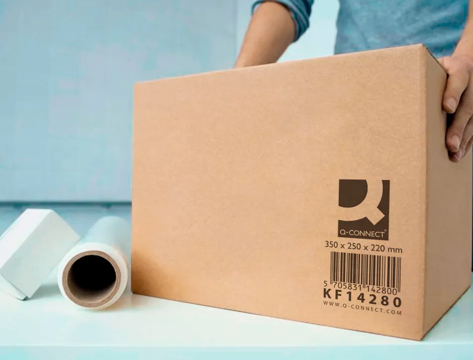 Caisse americaine q-connect carton recycle cannelure 5mm 350x250x220mm