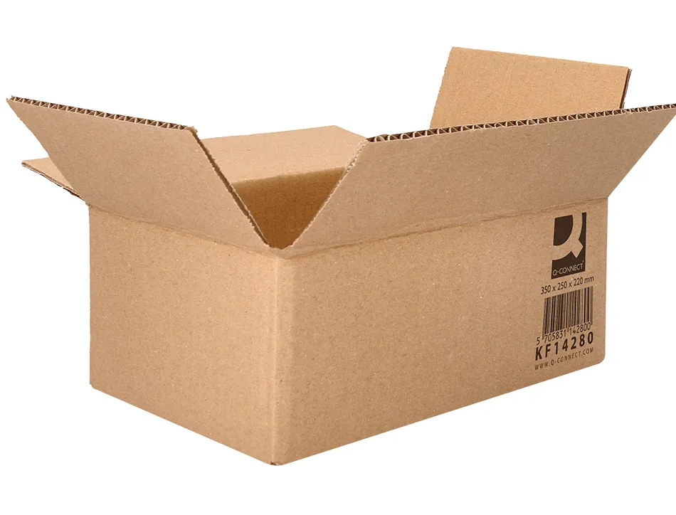 Caisse americaine q-connect carton recycle cannelure 5mm 350x250x220mm