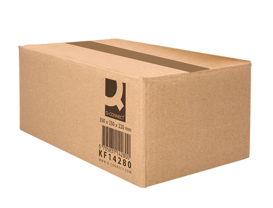 Caisse americaine q-connect carton recycle cannelure 5mm 350x250x220mm