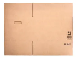 Caisse americaine q-connect ultra-resistante avec poignees double cannelure 7mm 600x400x290mm coloris kraf