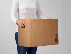 Caisse americaine q-connect ultra-resistante avec poignees double cannelure 7mm 600x400x290mm coloris kraf