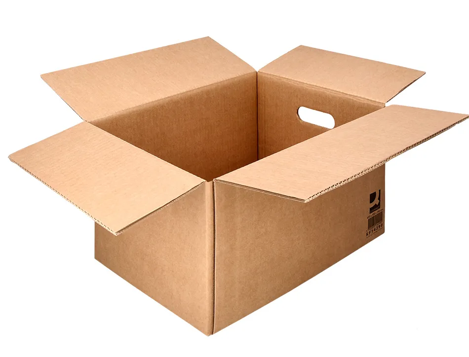 Caisse americaine q-connect ultra-resistante avec poignees double cannelure 7mm 600x400x290mm coloris kraf