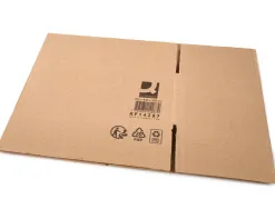 Caisse americaine q-connect ultra-resistante carton recycle double cannelure 7mm 700x440x330mm coloris kraft