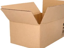 Caisse americaine q-connect ultra-resistante carton recycle double cannelure 7mm 700x440x330mm coloris kraft