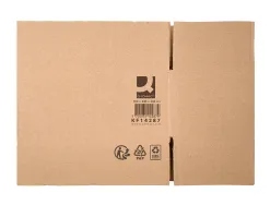 Caisse americaine q-connect ultra-resistante carton recycle double cannelure 7mm 700x440x330mm coloris kraft