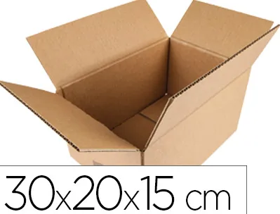 Caisse americaine q-connect carton recycle cannelure 5mm 300x200x150mm