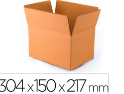 Caisse americaine q-connect ultra-resistante carton recycle double cannelure 7mm 304x150x217mm