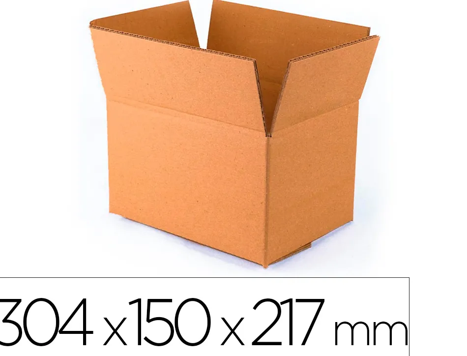 Caisse americaine q-connect ultra-resistante carton recycle double cannelure 7mm 304x150x217mm