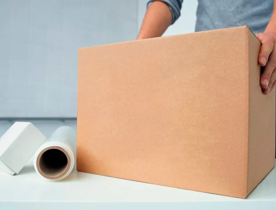 Caisse americaine q-connect ultra-resistante carton recycle double cannelure 7mm 304x150x217mm