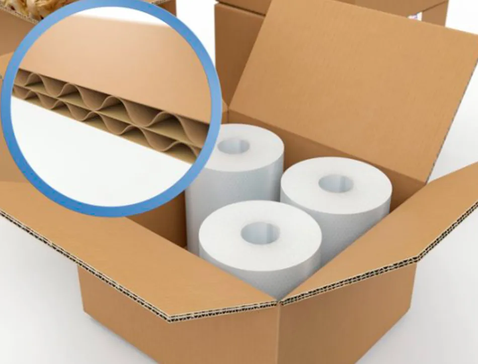 Caisse americaine q-connect ultra-resistante carton recycle double cannelure 7mm 304x150x217mm