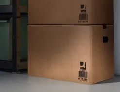 Caisse americaine q-connect fond automatique et poignees carton cannelure 5mm 425x300x200mm coloris kraft