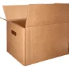 Caisse americaine q-connect avec poignees carton recycle cannelure 5mm 400x290x22mm coloris kraft