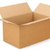 Caisse américaine kraft 600x400x400mm simple cannelure livrée à plat écru .