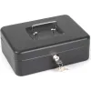 Caisse monnaie q-connect structure acier 0.8mm épaisseur plateau amovible espace billets 250x180x90mm coloris noir