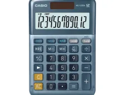 Calculatrice casio bureau ms120em gran ecran 12 chiffres euro convertisseur memoire solaire/pile couleur