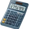 Calculatrice casio bureau ms100em gran ecran 10 chiffres euro convertisseur memoire solaire/pile couleur
