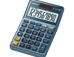 Calculatrice casio bureau ms100em gran ecran 10 chiffres euro convertisseur memoire solaire/pile couleur