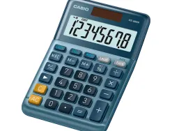 Calculatrice casio bureau 4 operations calcul taxe pourcentage correction rapide boitier couleur bleu