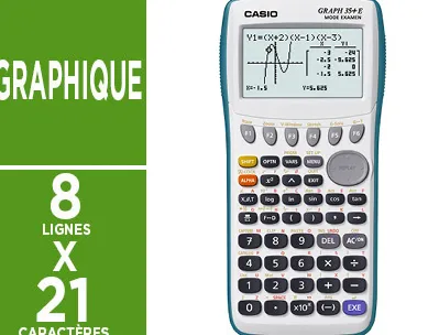 Calculatrice casio graphique graph 35+e ii python lycée calcul matriciel statistiques avancées 176x84x19mm 190g