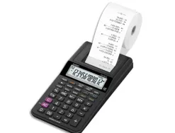 Calculatrice casio imprimante hr-8rce 12 chiffres vitesse impression 2 lignes/seconde coloris noir