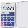 Calculatrice casio petite fx 8 chiffres avec couvercle 70g coloris blanc