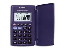 Calculatrice casio poche hl820 ver 8 chiffres couvercle rigide rotation 360 degrés mémoire pile 62.5x104x10mm 45g