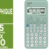 Calculatrice casio scientifique fx 92 collège écran géant 5 lignes statistiques tableau valeurs 166x77x14mm 100g