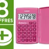 Calculatrice casio scientifique petite fx 4 opérations grand écran spécial enfants mémoire pile 120x75x10.7mm 70g rose