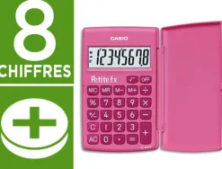 Calculatrice casio scientifique petite fx 4 opérations grand écran spécial enfants mémoire pile 120x75x10.7mm 70g rose