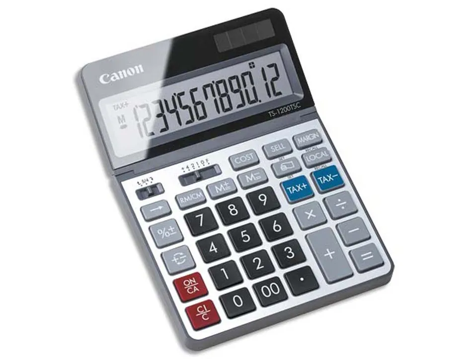 Calculatrice écologique canon ts-1200tsc 12 chiffres écran inclinable réf 2468c002aa