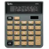 Calculatrice de bureau liderpapel xf18 8 chiffres solaire et piles 127x105x24 mm coloris gris