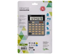 Calculatrice de bureau liderpapel xf18 8 chiffres solaire et piles 127x105x24 mm coloris gris