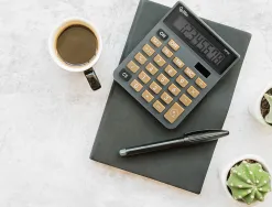 Calculatrice de bureau liderpapel xf18 8 chiffres solaire et piles 127x105x24 mm coloris gris