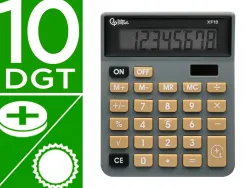 Calculatrice de bureau liderpapel xf18 8 chiffres solaire et piles 127x105x24 mm coloris gris