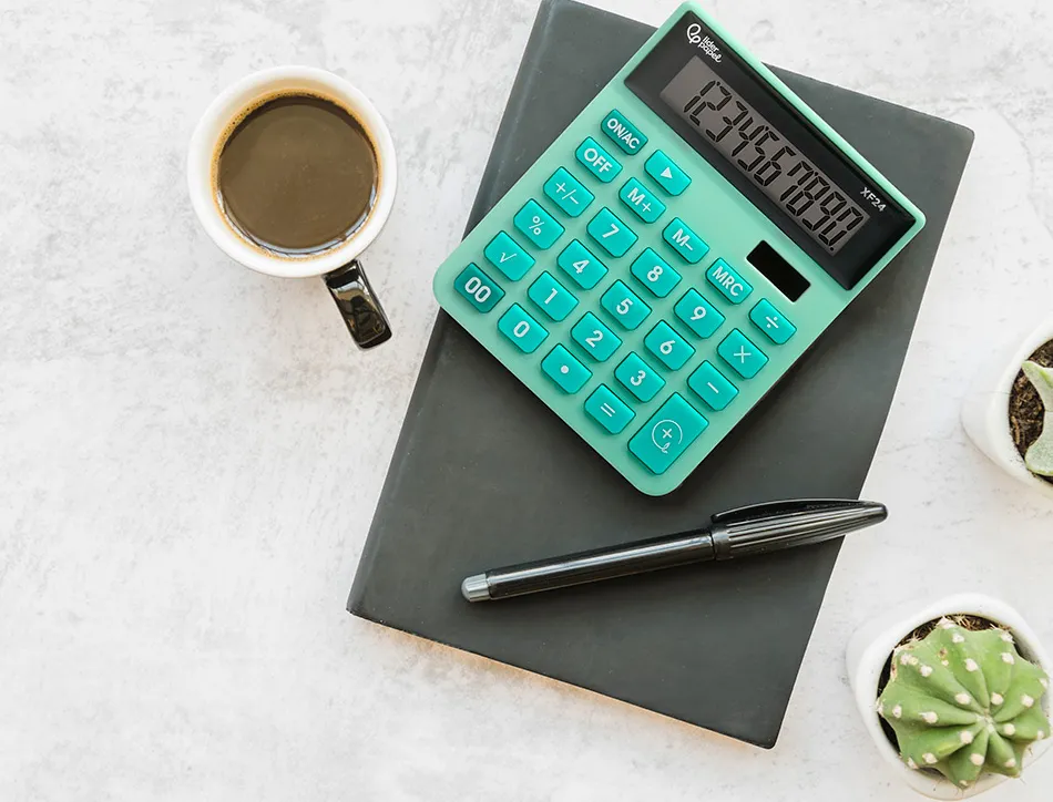 Calculatrice de bureau liderpapel xf24 10 chiffres solaire et piles 127x105x24 mm coloris vert