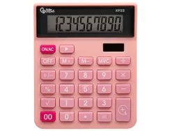 Calculatrice de bureau liderpapel xf20 10 chiffres solaire et piles 127x105x24 mm coloris rose