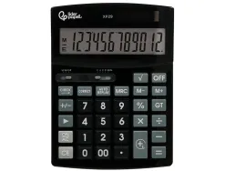 Calculatrice de bureau liderpapel xf29 12 chiffres taxes solaire et piles coloris noir 190x140x30 mm