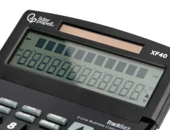 Calculatrice de bureau liderpapel xf40 12 chiffres double ligne solaire et piles 175x120x30mm coloris noir