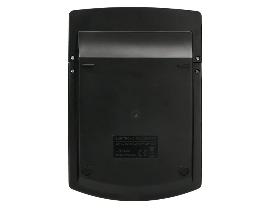 Calculatrice de bureau liderpapel xf40 12 chiffres double ligne solaire et piles 175x120x30mm coloris noir