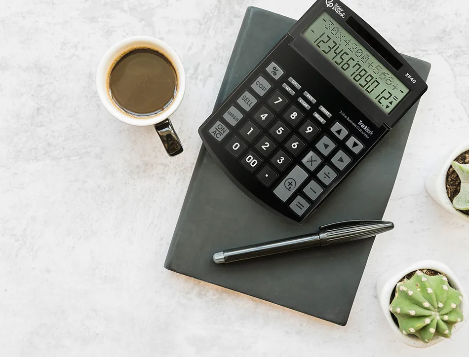 Calculatrice de bureau liderpapel xf40 12 chiffres double ligne solaire et piles 175x120x30mm coloris noir