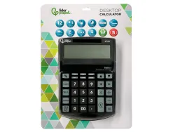 Calculatrice de bureau liderpapel xf40 12 chiffres double ligne solaire et piles 175x120x30mm coloris noir