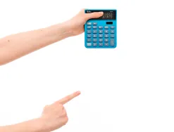 Calculatrice de bureau liderpapel xf21 10 chiffres solaire et piles 127x105x24 mm coloris bleu