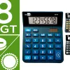 Calculatrice de bureau liderpapel xf16 8 chiffres solaire et piles 127x105x24 mm pr sentoir de 10u