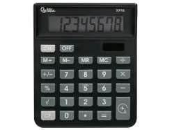 Calculatrice de bureau liderpapel xf16 8 chiffres solaire et piles 127x105x24 mm coloris noir