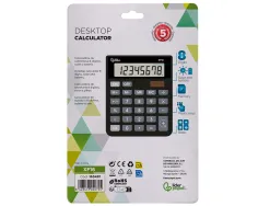 Calculatrice de bureau liderpapel xf16 8 chiffres solaire et piles 127x105x24 mm coloris noir