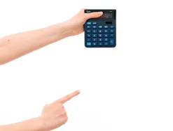 Calculatrice de bureau liderpapel xf17 8 chiffres solaire et piles 127x105x24 mm coloris bleu