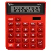 Calculatrice de bureau liderpapel xf22 10 chiffres solaire et piles 127x105x24 mm coloris rouge