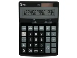 Calculatrice de bureau liderpapel xf31 14 chiffres solaire et piles coloris noir 170x122x35 mm